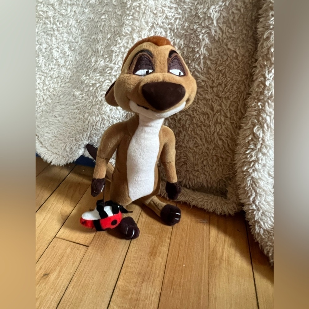 The Walt Disney Company Lion King TIMON 11โโ VINTAGE Plush W/Ladybug Grub